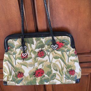 Brighton Large Ladybug Garden Tapestry Tote Bag